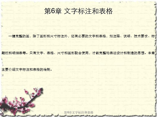 第6章文字标注和表格