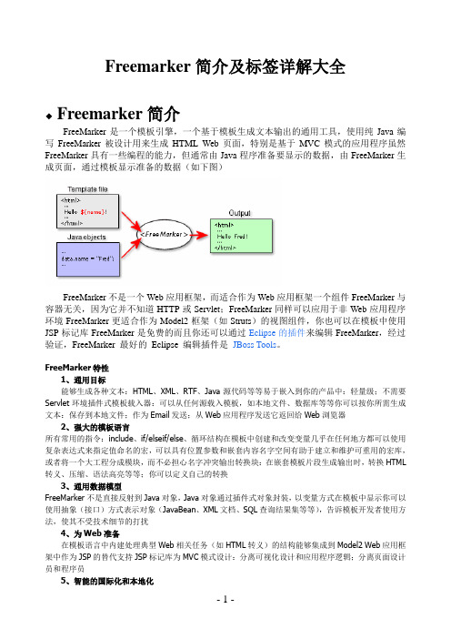 Freemarker简介及标签详解大全