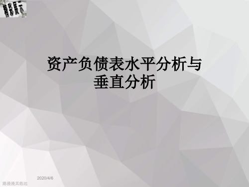 资产负债表水平分析与垂直分析