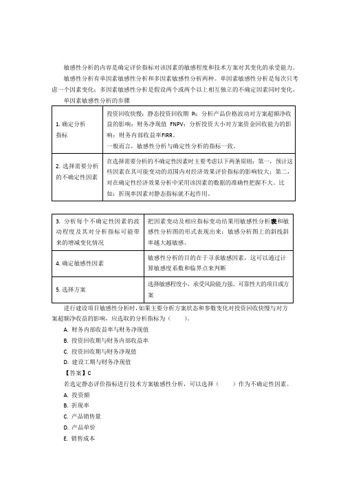 技术方案不确定性分析