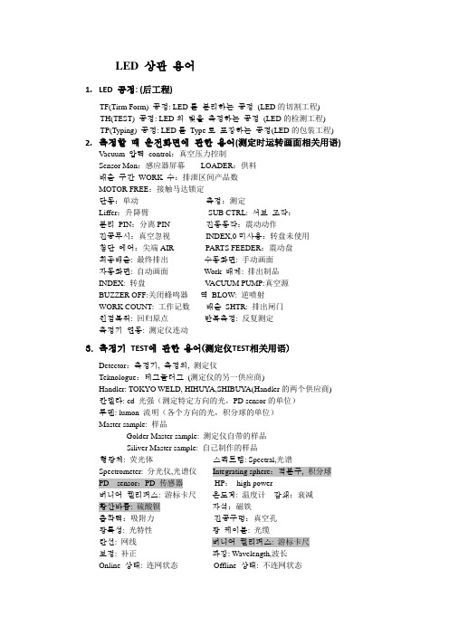 LED韩语
