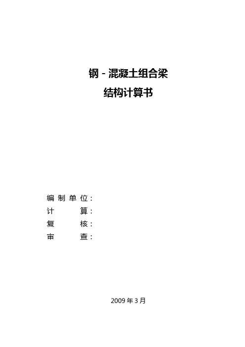 钢-混凝土组合梁结构计算