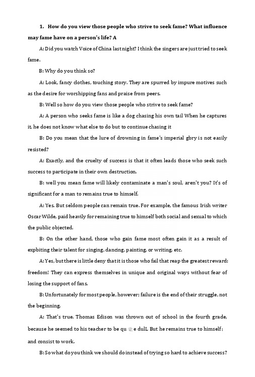 ORALENGLISH英语口语复习资料.docx