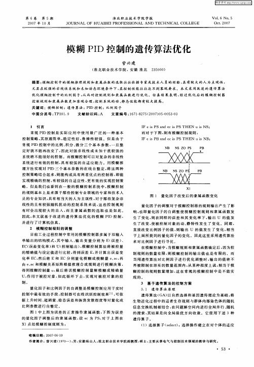 模糊PID控制的遗传算法优化