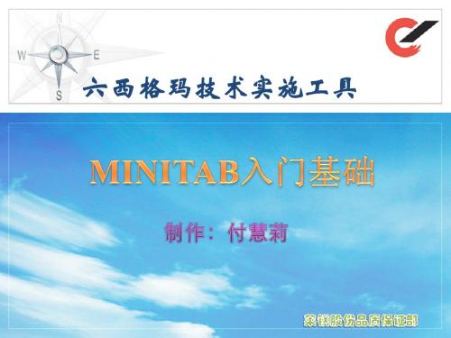 minitab入门基础