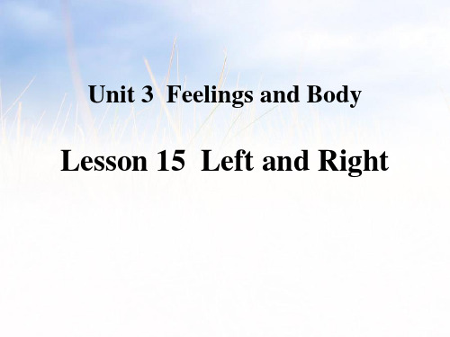 冀教版三年级英语上册《Left and Right》PPT课件(3篇)