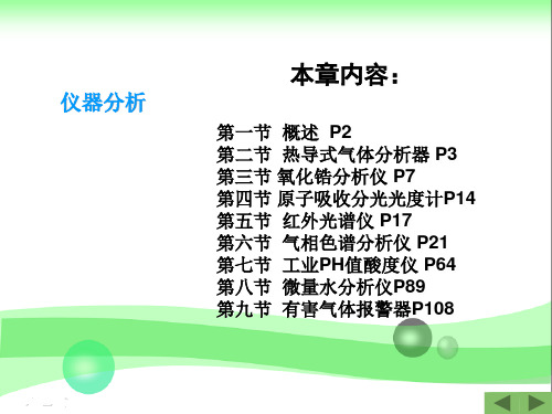 分析仪表介绍