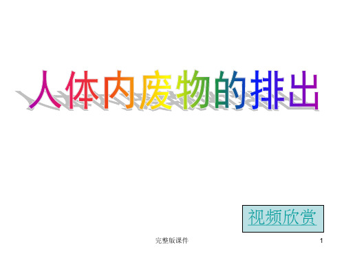人体内废物的排出(优质课)ppt课件精选ppt