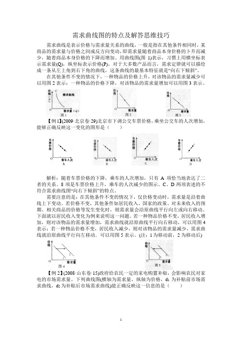需求曲线图的特点及解答思维技巧