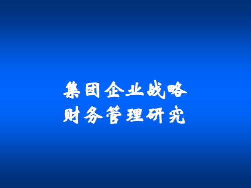 集团企业战略财务管理研究.pptx