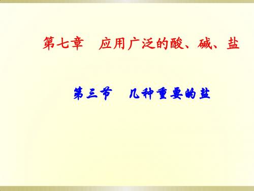 初中化学7.3几种重要的盐课件