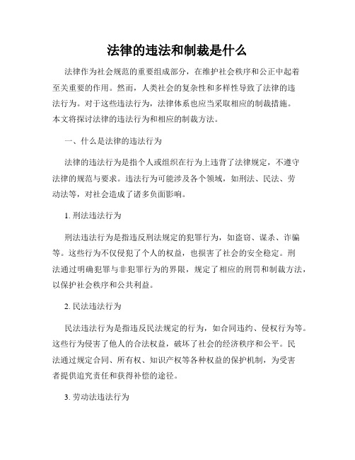 法律的违法和制裁是什么