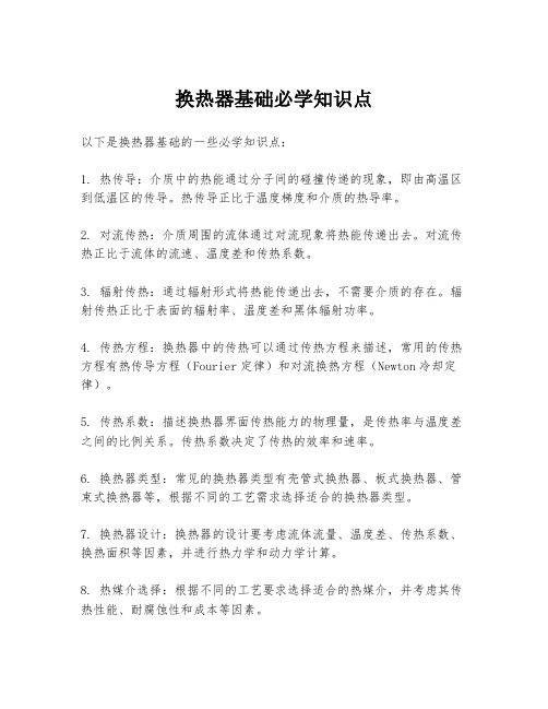 换热器基础必学知识点