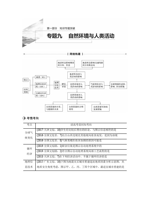 2020版高考地理大二轮突破全国通用版(课件+讲义) 专题九