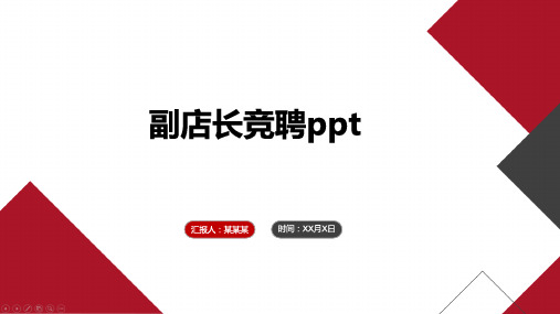 副店长竞聘ppt