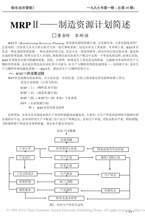 MRP_制造资源计划简述