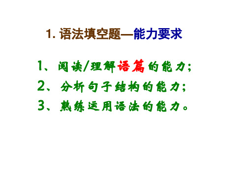 语法填空解题技巧【精品PPT】