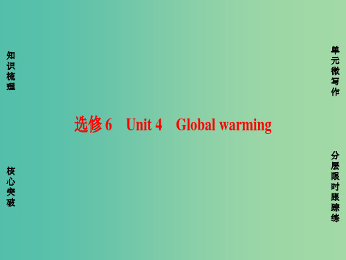 高考英语一轮总复习 第一部分 基础知识解读 Unit 4 Global warming课件 新人教版