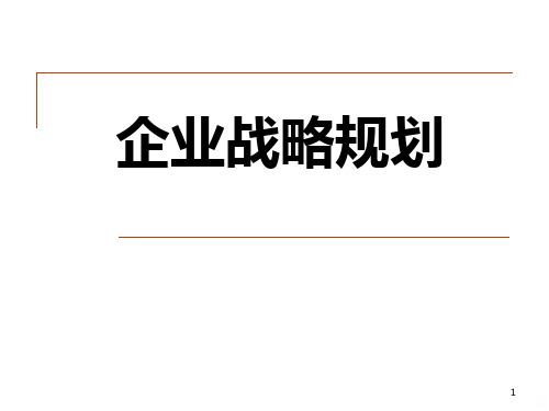 医药企业战略规划PPT课件