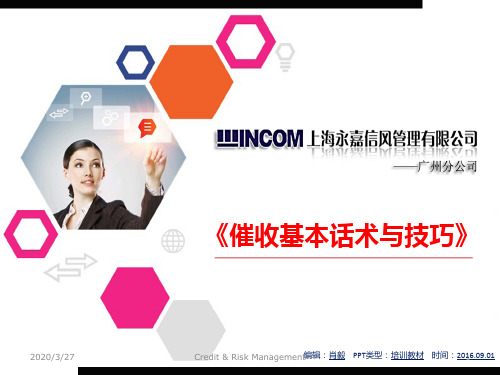 信用卡催收语术技巧PPT课件