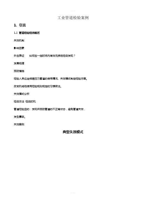 工业管道检验案例