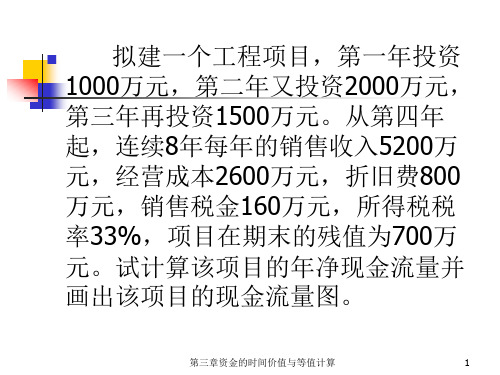 第三章资金的时间价值与等值计算