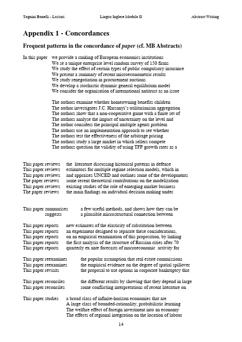 最强大的英文论文摘要模板句子  Abstract Appendix