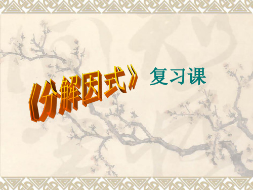 第4章《因式分解》复习课