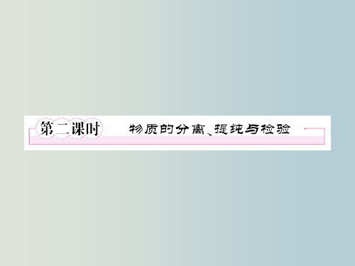 高考化学 总复习 1-1-2物质的分离、提纯与检验 人教