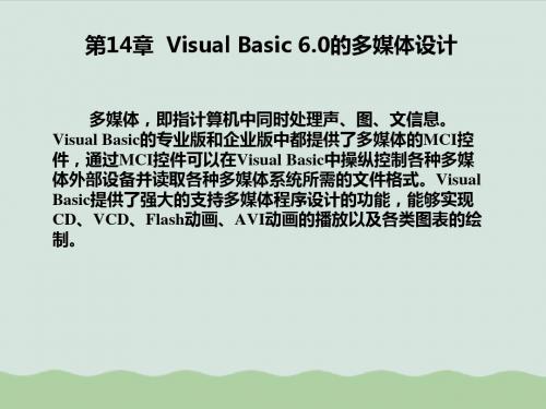 VisualBasic6.0的多媒体设计(PPT 19页)