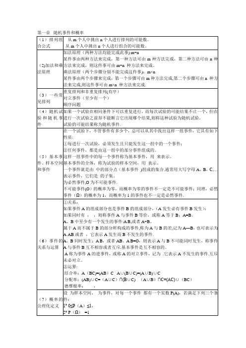 概率公式大全
