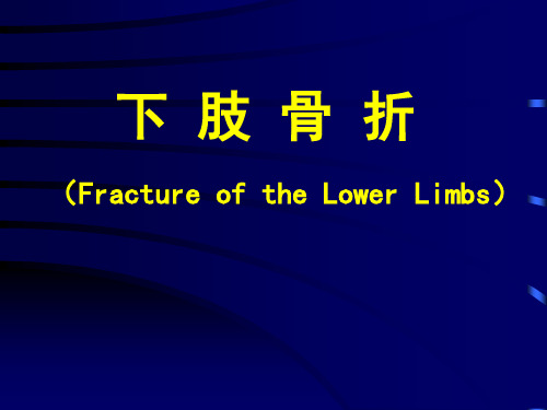 下肢骨折教学幻灯