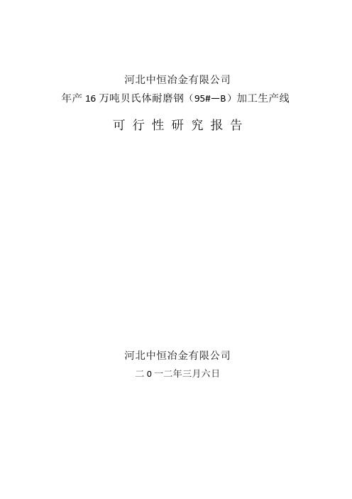 可研报告范本