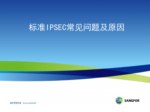 标准IPSEC常见问题及原因