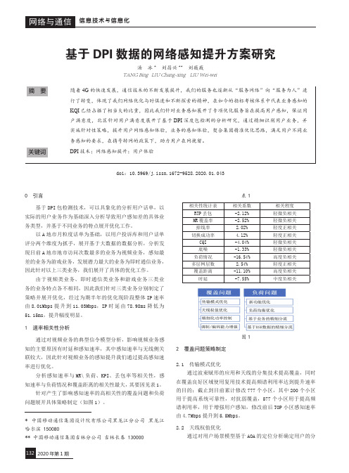 基于dpi数据的网络感知提升方案研究