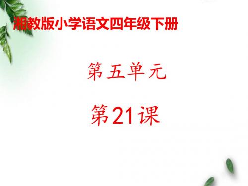 最新湘教版小学语文四年级下册《看戏》公开课课件1