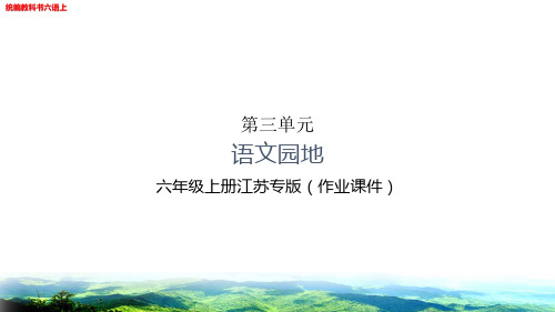 六年级语文上册语文园地三作业练习设计校本班本作业课件ppt