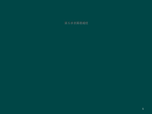 第五章表面粗糙度