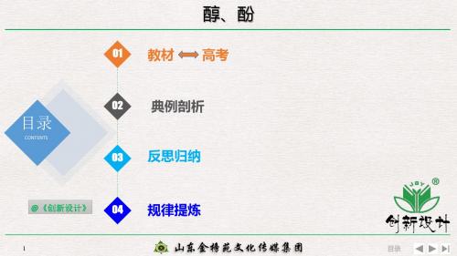 高2019届高2016级大一轮复习课件第12章 《有机化学基础》选修12.3.1 醇、酚