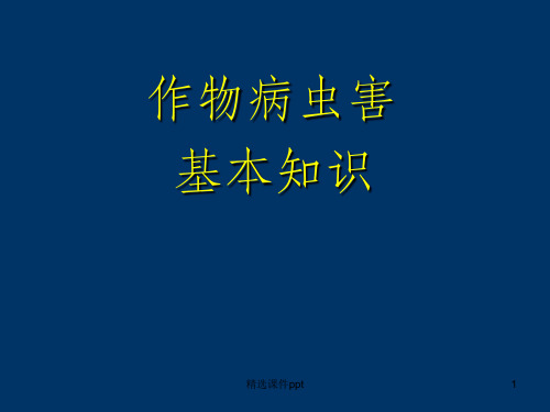 《病虫害基本知识》PPT课件