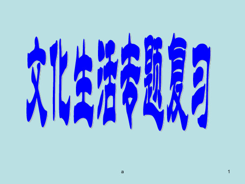 文化生活复习PPT课件