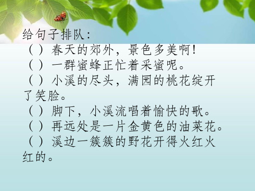 二年级句子排序..ppt课件