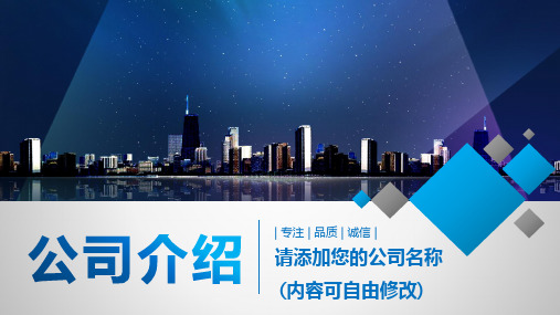 高端大气公司介绍企业宣传产品推广通用PPT模板