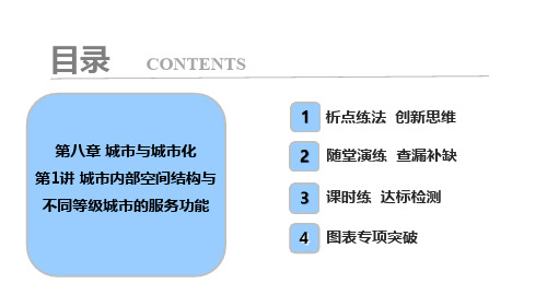 第8章第1讲城市内部空间结构与不同等级城市的服务功能