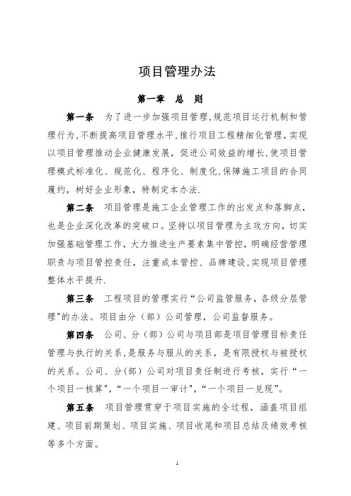 项目管理办法81633