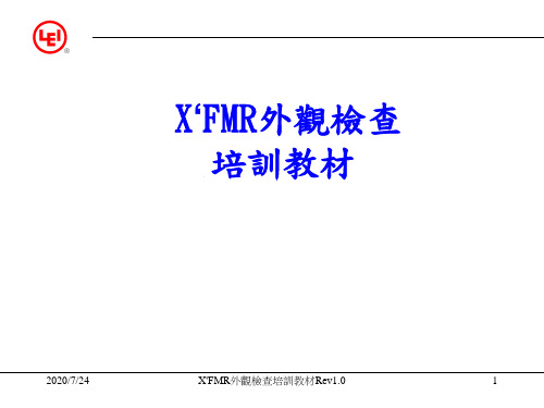 X'FMR外观检查教材培训