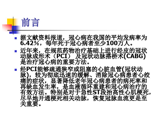 PCI术前术中和术后精品PPT课件