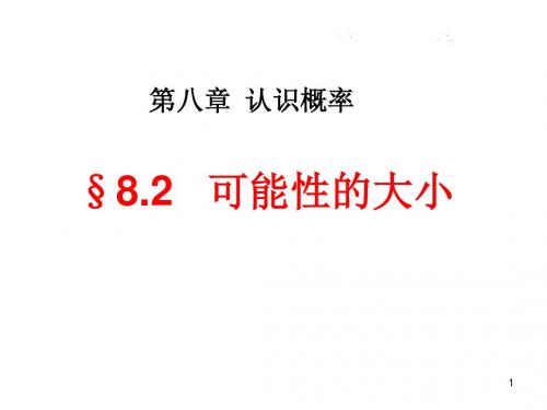 苏科版数学八年级下册 8.2可能性的大小课件(共11张PPT)