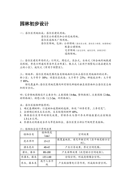 园林初步设计。