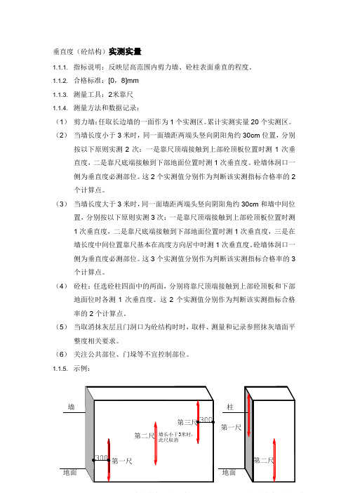 垂直度(砼结构)实测实量
